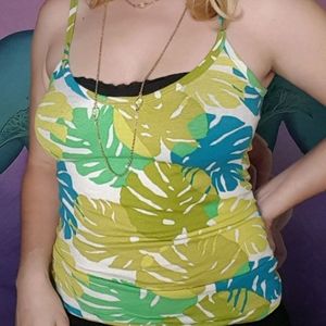 Banana Republic Monstera Leaves Tank